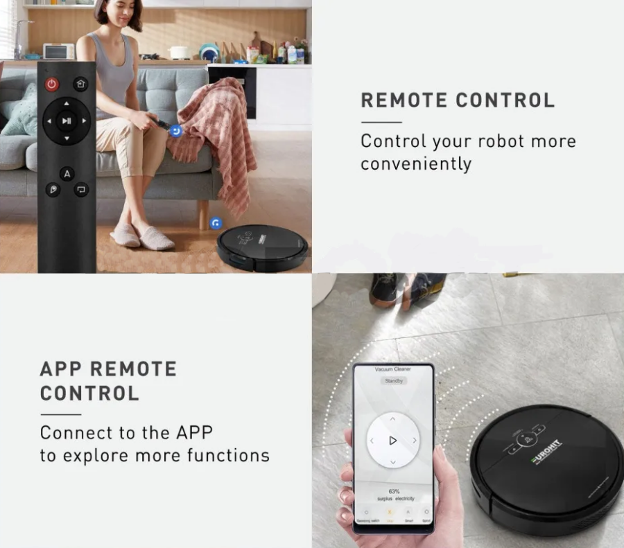 EUROHIT BLACK ROBOT VACUUM I-VUTO-R1