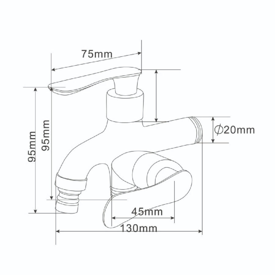 MOCHA BL/RG 2 WAY TAP M2814-BL