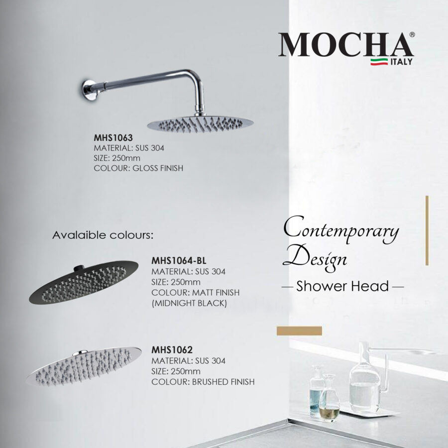 MOCHA ROUND SHOWER HEAD 10" MHS1063