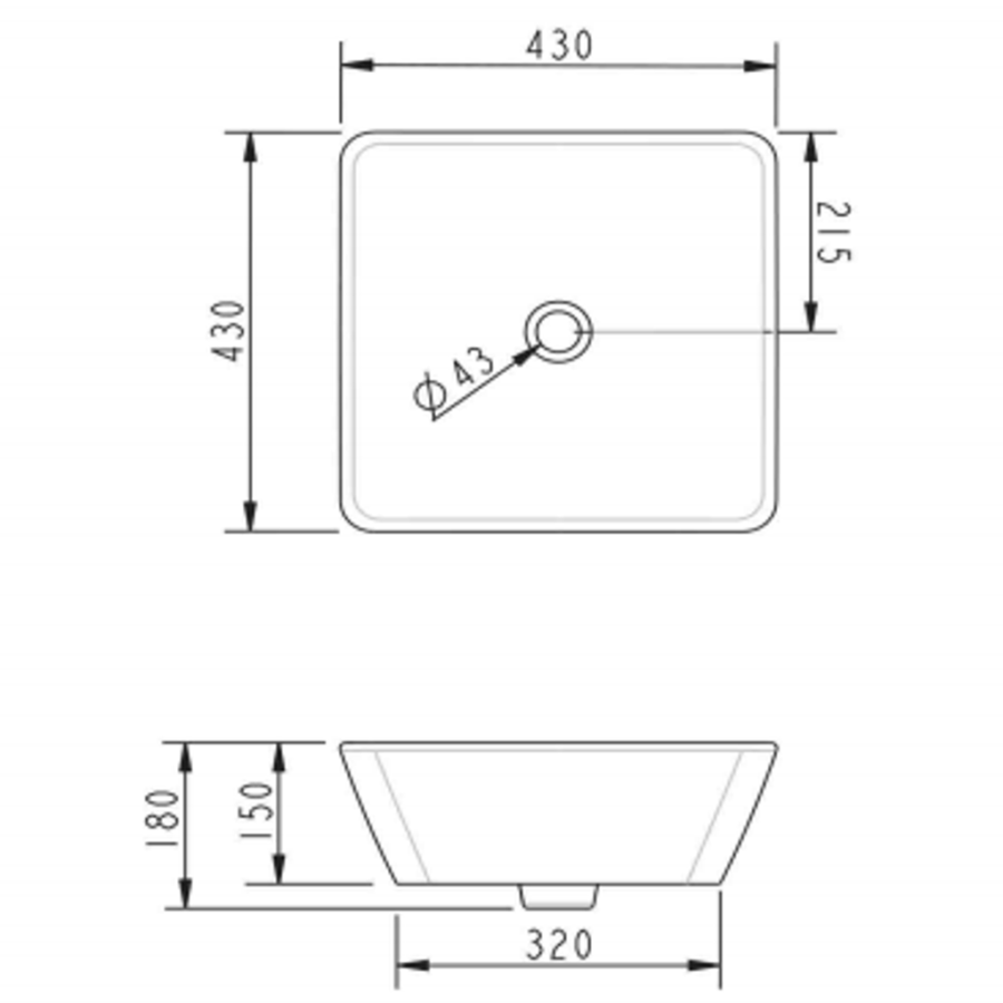 SERICITE TABLE TOP BASIN WB2036W