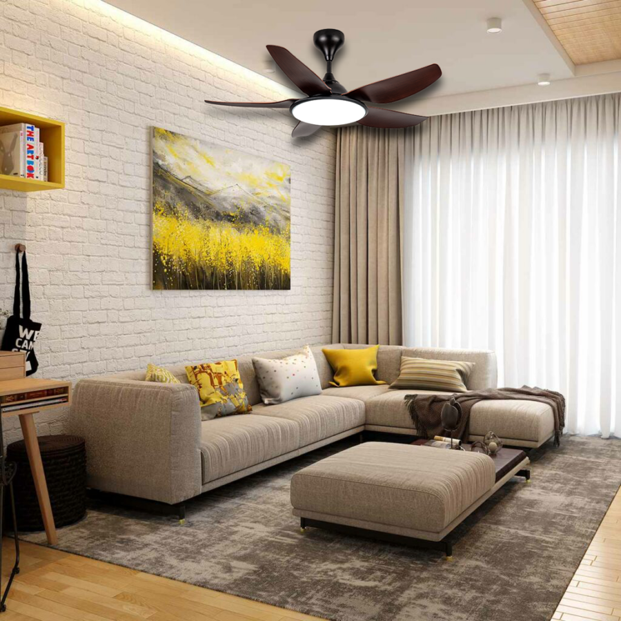 REZO CEILING FAN 46" 5BLADE LED VENZO