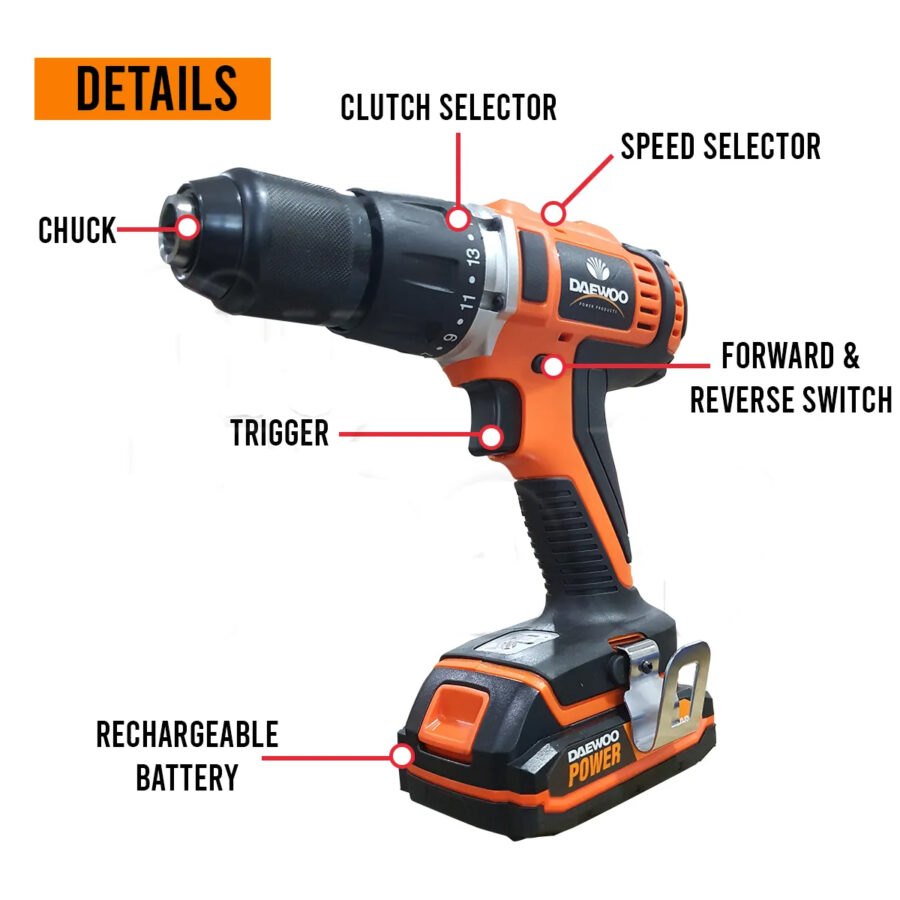 DAEWOO SOLO CORDLESS IMPACT DRILL 20V