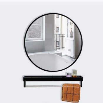 D-600mm-700mm-800mm-Round-Frame-Black-Satin-Finish-Matte-Black-Finish-Framed-Mirror (1)