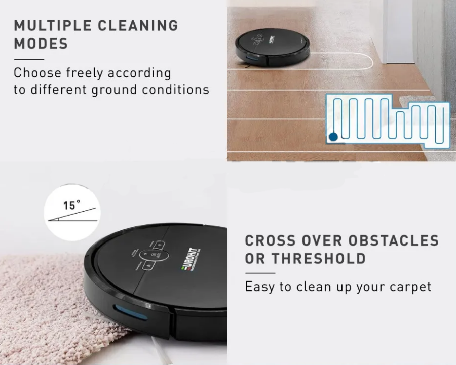 EUROHIT BLACK ROBOT VACUUM I-VUTO-R1