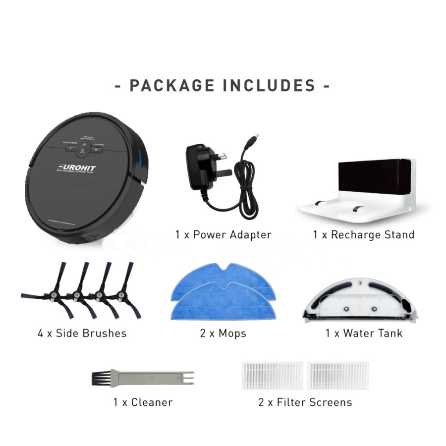 EUROHIT BLACK ROBOT VACUUM I-VUTO-R1