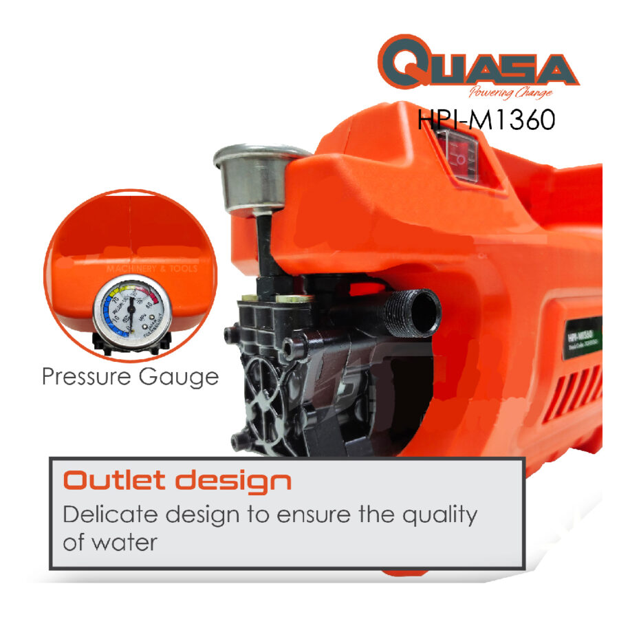 QUASA HPI-M1360 120BAR HIGH PRESSURE WASHER WITH ACCESSORIES 1300W