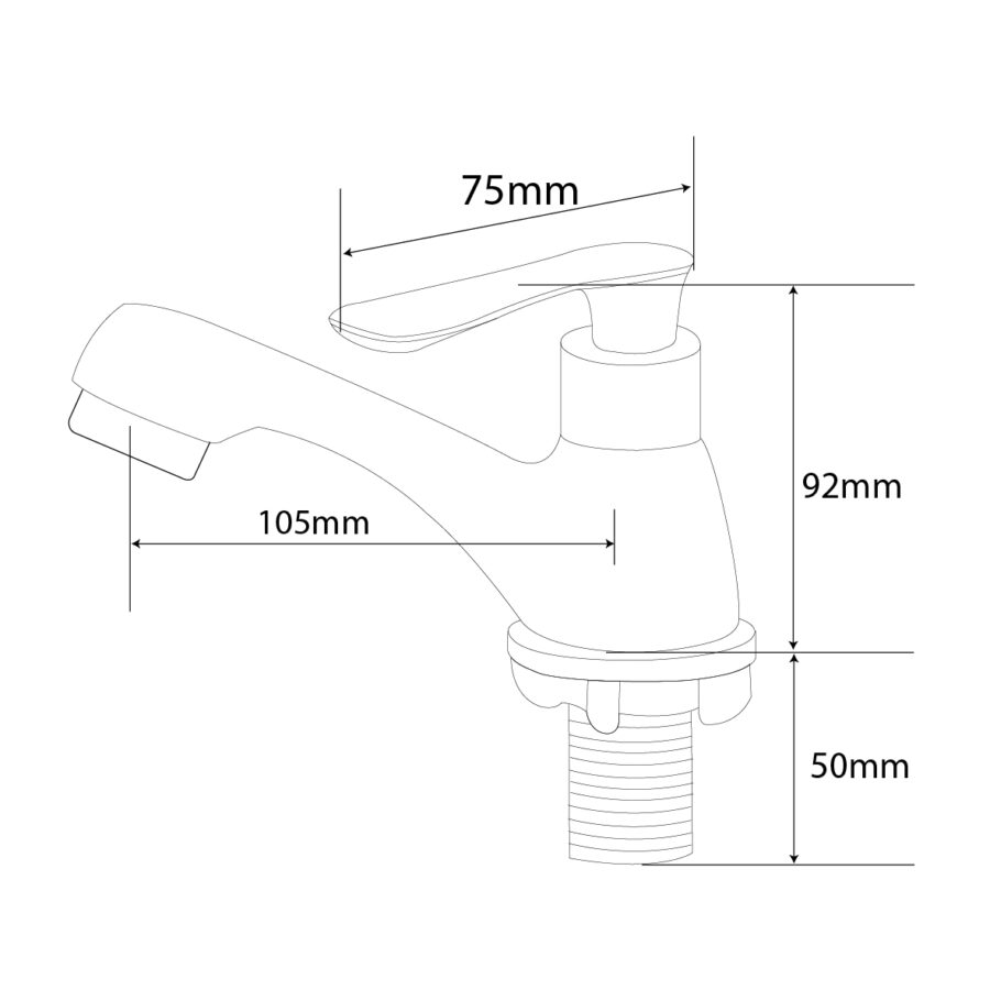 MOCHA BLACK GOLD BASIN TAP M2807-BL