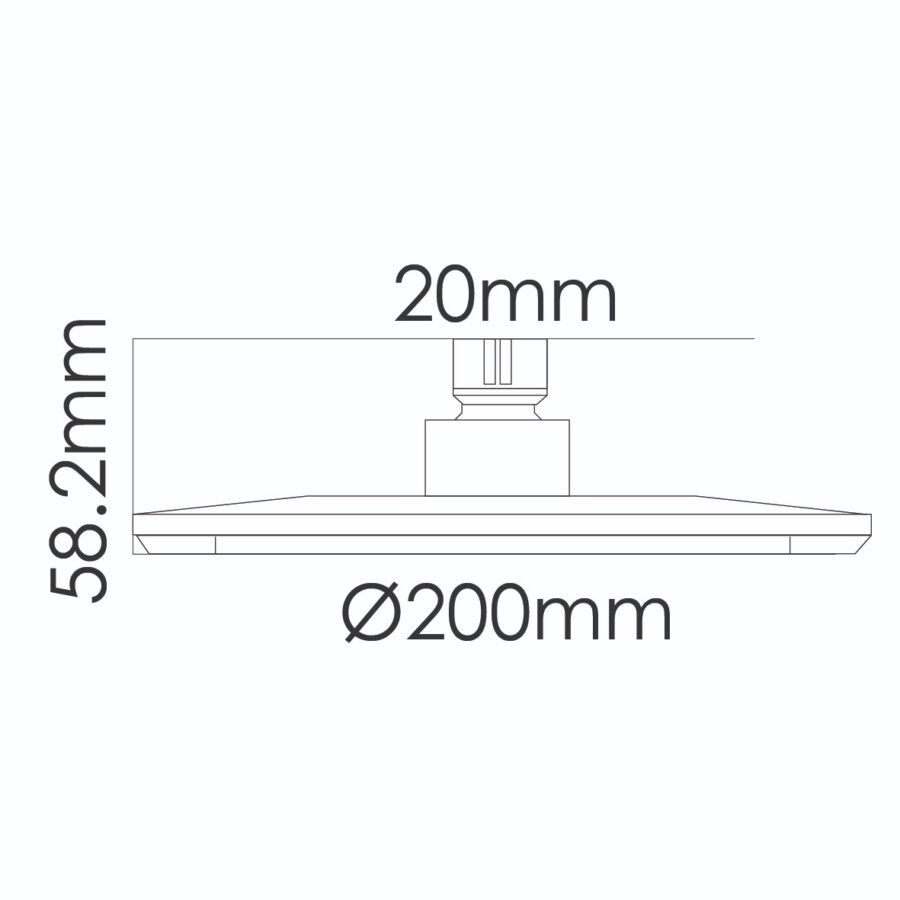 MOCHA ABS SHOWER HEAD 8" MHS7211