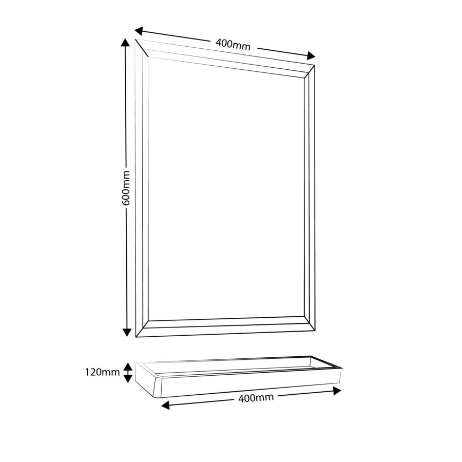 MOCHA WHITE FRAME ALUMINIUM MIRROR MMR3049A