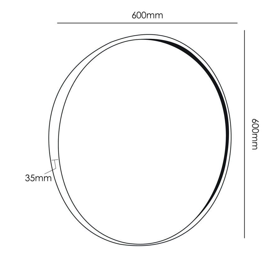 MOCHA WHITE FRAME ALUMINIUM MIRROR MMR3060