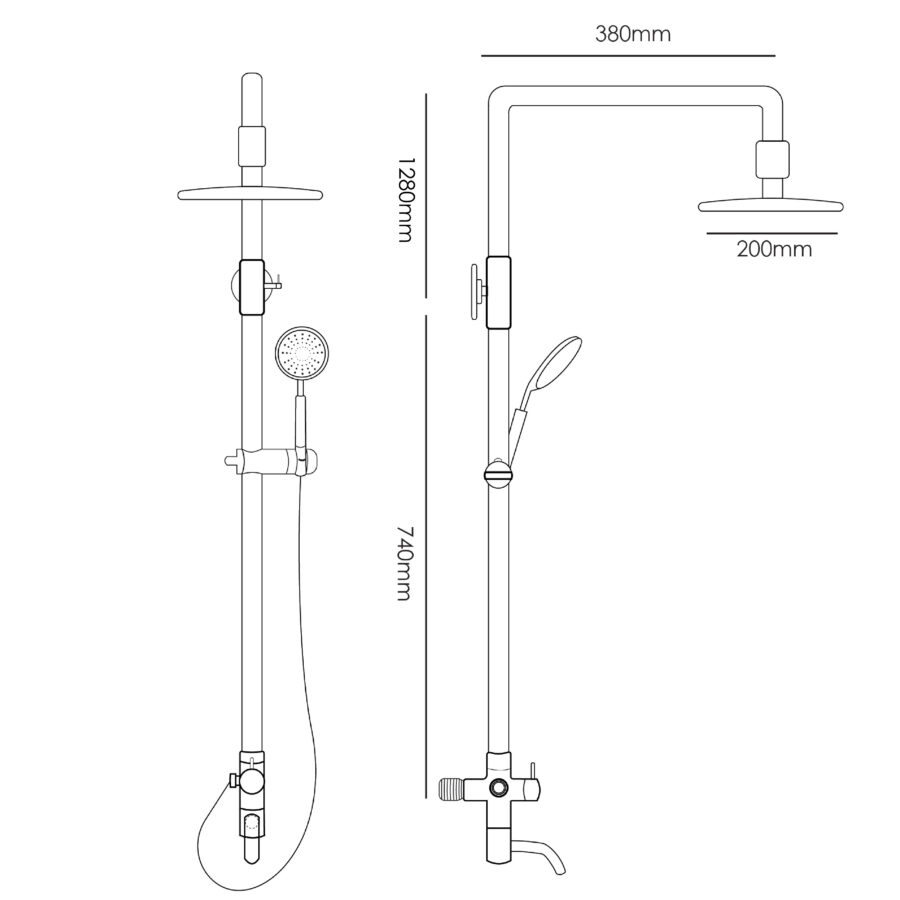 MOCHA 3 WAY SHOWER SET