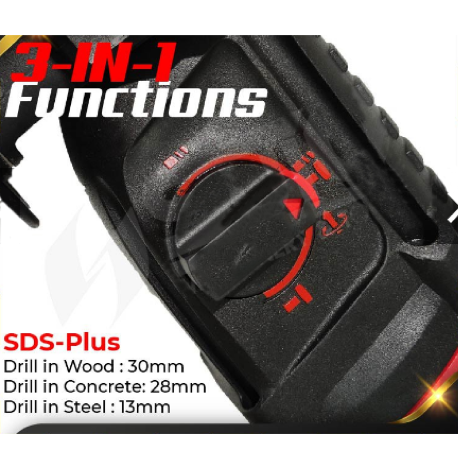 QUASA (Q3 SERIES) 26MM / 28MM ROTARY HAMMER: Q3H-26SRE / Q3H-28SRE