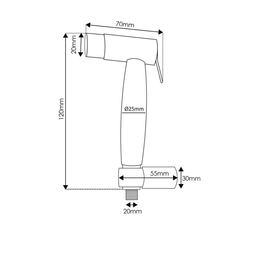 MOCHA RG STAINLESS STEEL SPRAY BIDET SET M89-SSRG