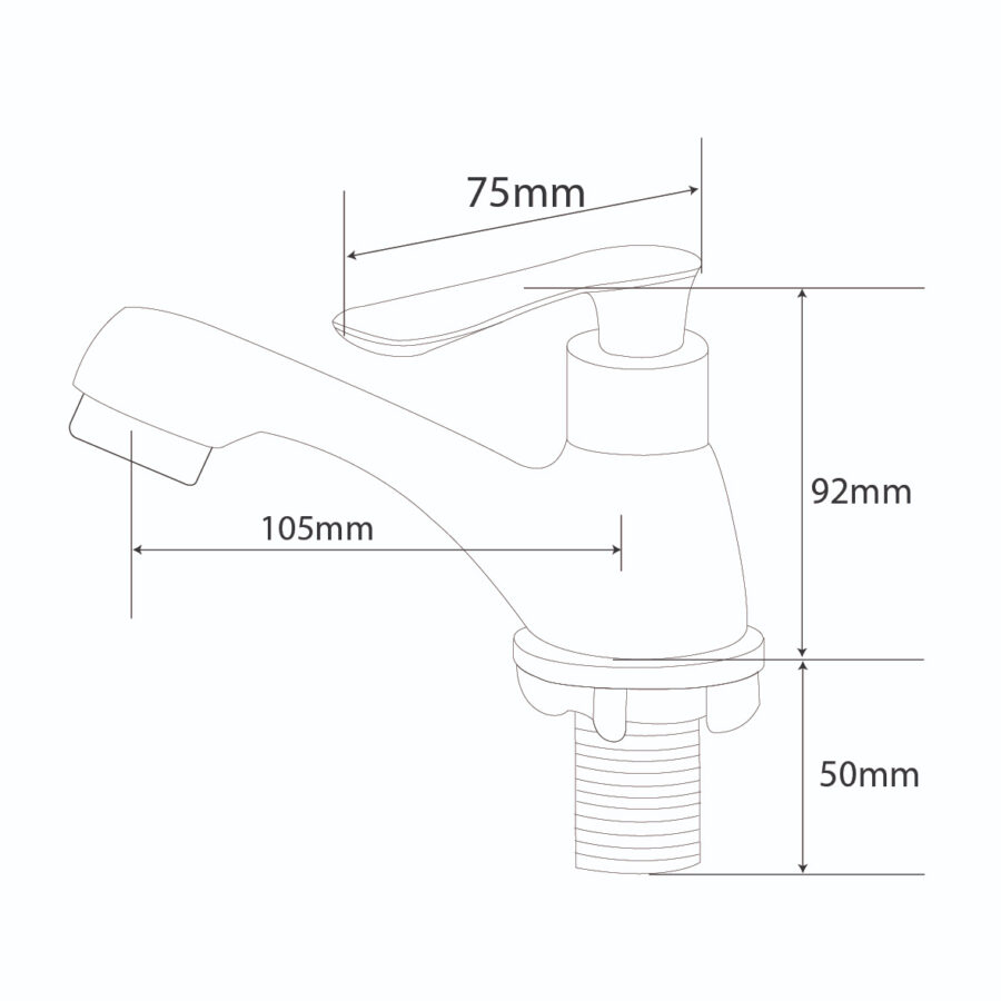 MOCHA BRASS BASIN TAP M2807